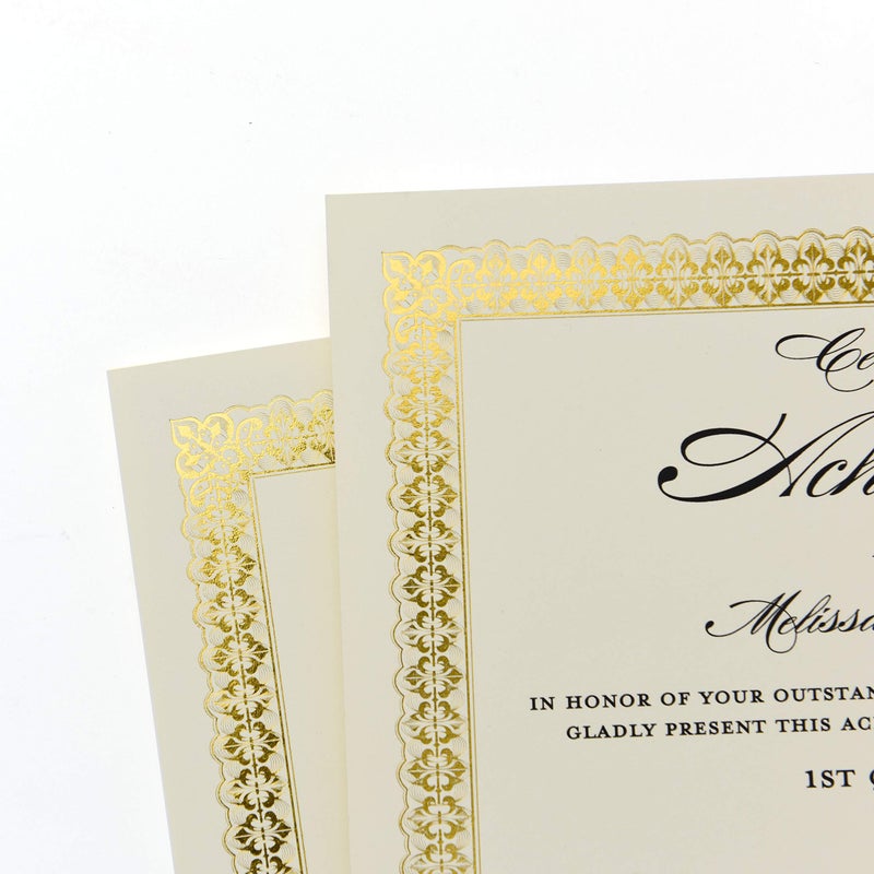 Gartner Studios Certificate Kit, 60 Black Certificate Holders and 60 Gold Foil Certificate Papers, Gold Foil Certificates and Black Certificate Holders Kit (54514) - Image 3